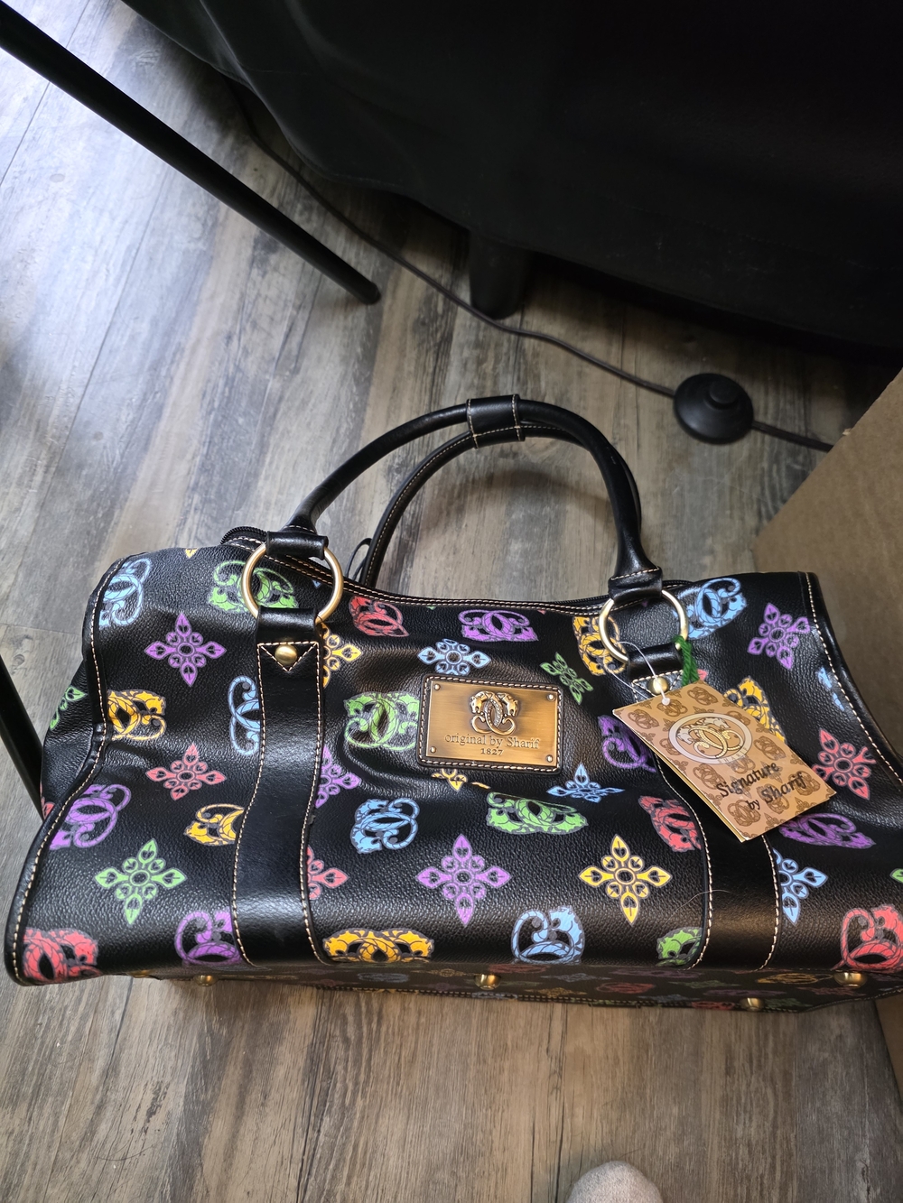 Multicolor Logo-Print Weekender Bag - Black